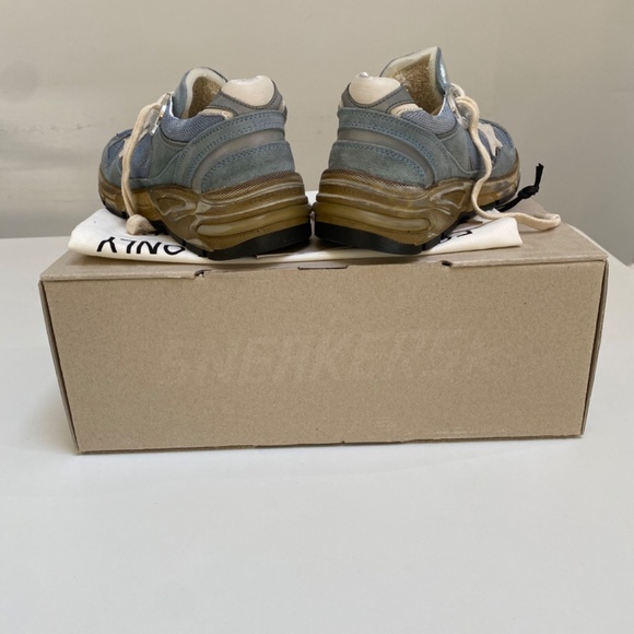 Golden Goose Dad Star Running Sneaker in Blue/Gray/Silver sz 35 New in Box - Picture 5 of 10